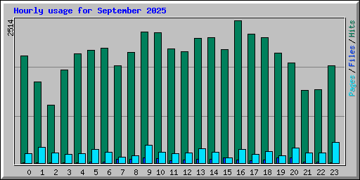 Hourly usage for September 2025